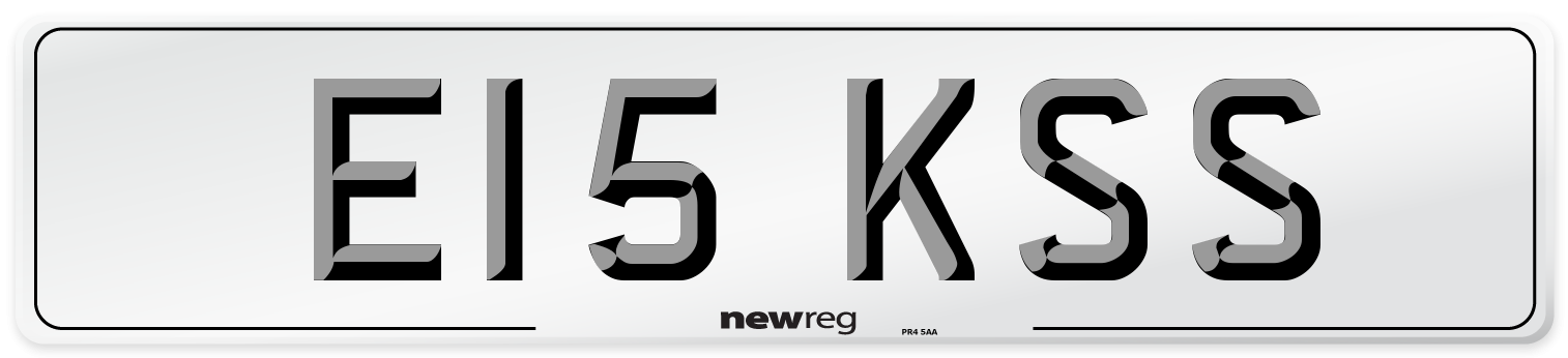 E15 KSS Number Plate from New Reg